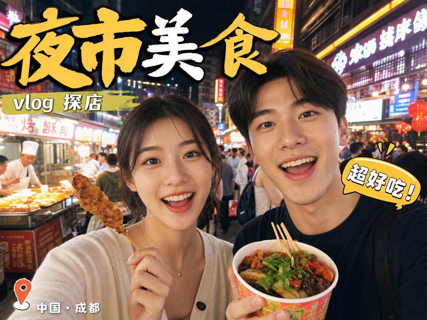 蜜芽-【蜜芽】成都夜市美食探店传媒Vlog，超好吃！
